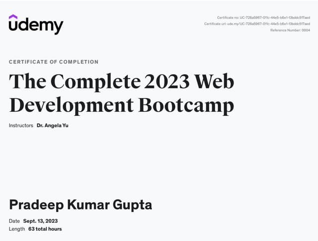 The complete 2023 Web Development Bootcamp